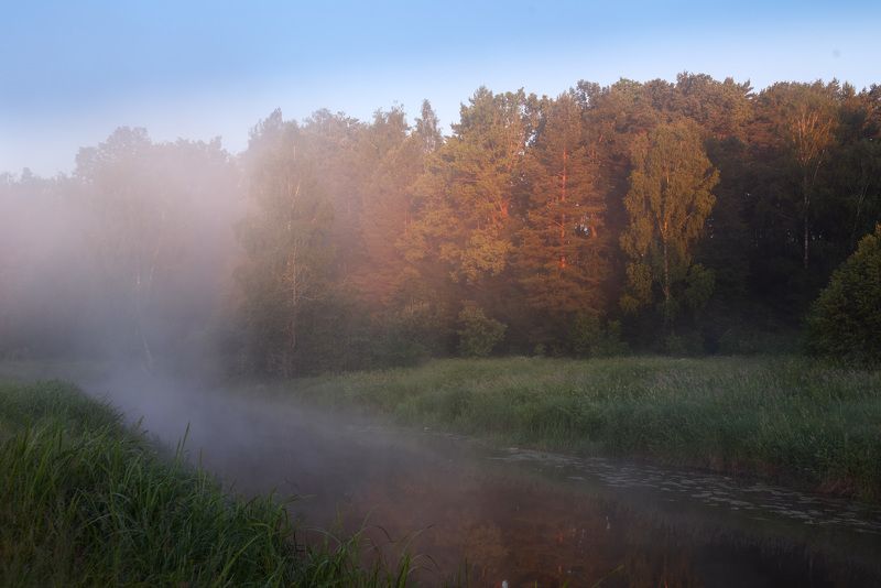 утро, туман, церковь, деревенский пейзаж, река серая, александров, карабаново Свежесть утраphoto preview