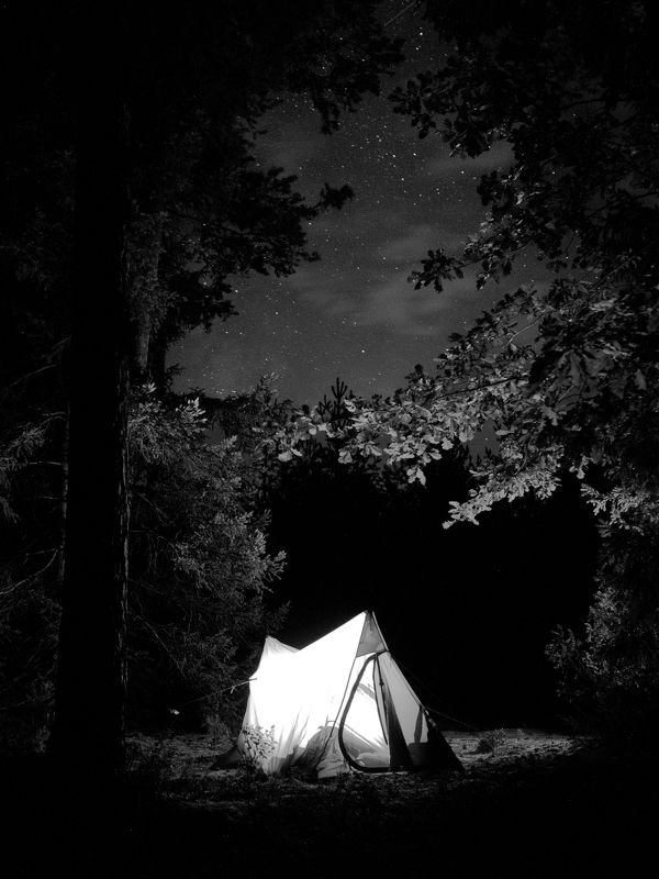 Беларусь, Ночь, Пейзаж, Черно-белое, Туризм, Лето Імгненні з начного жыцця турыстаphoto preview