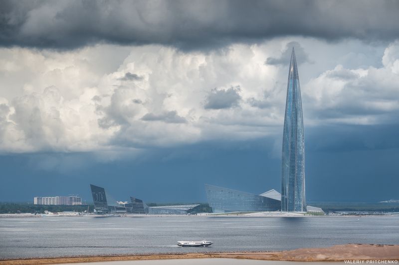 город, архитектура, городской пейзаж, Санкт-Петербург, Лахта-центр, cityscape Метеорphoto preview