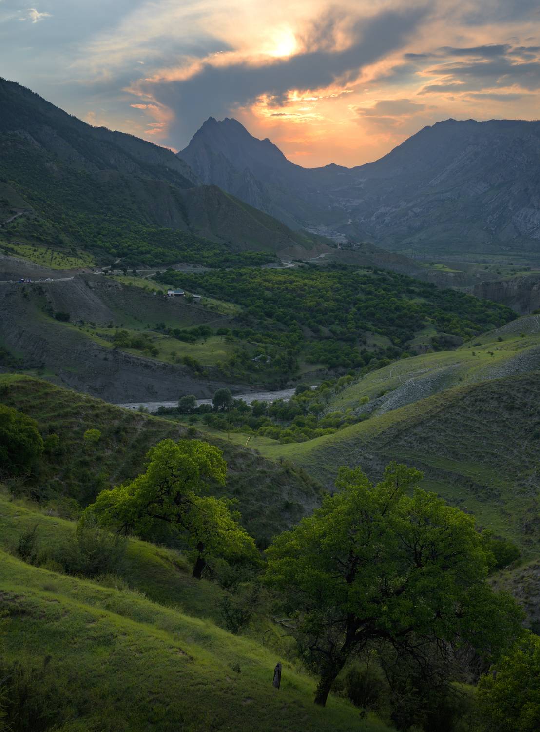 Хвост дракона. Автор: Roman Fabrichny кавказ, дагестан, салта, горы, закат, Roman Fabrichny