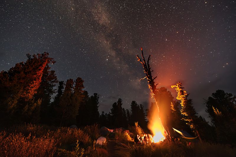 астрофото, астрофотография, ночь, астрономия, астропейзаж, сибирь, тайга, ергаки, Походная жизньphoto preview