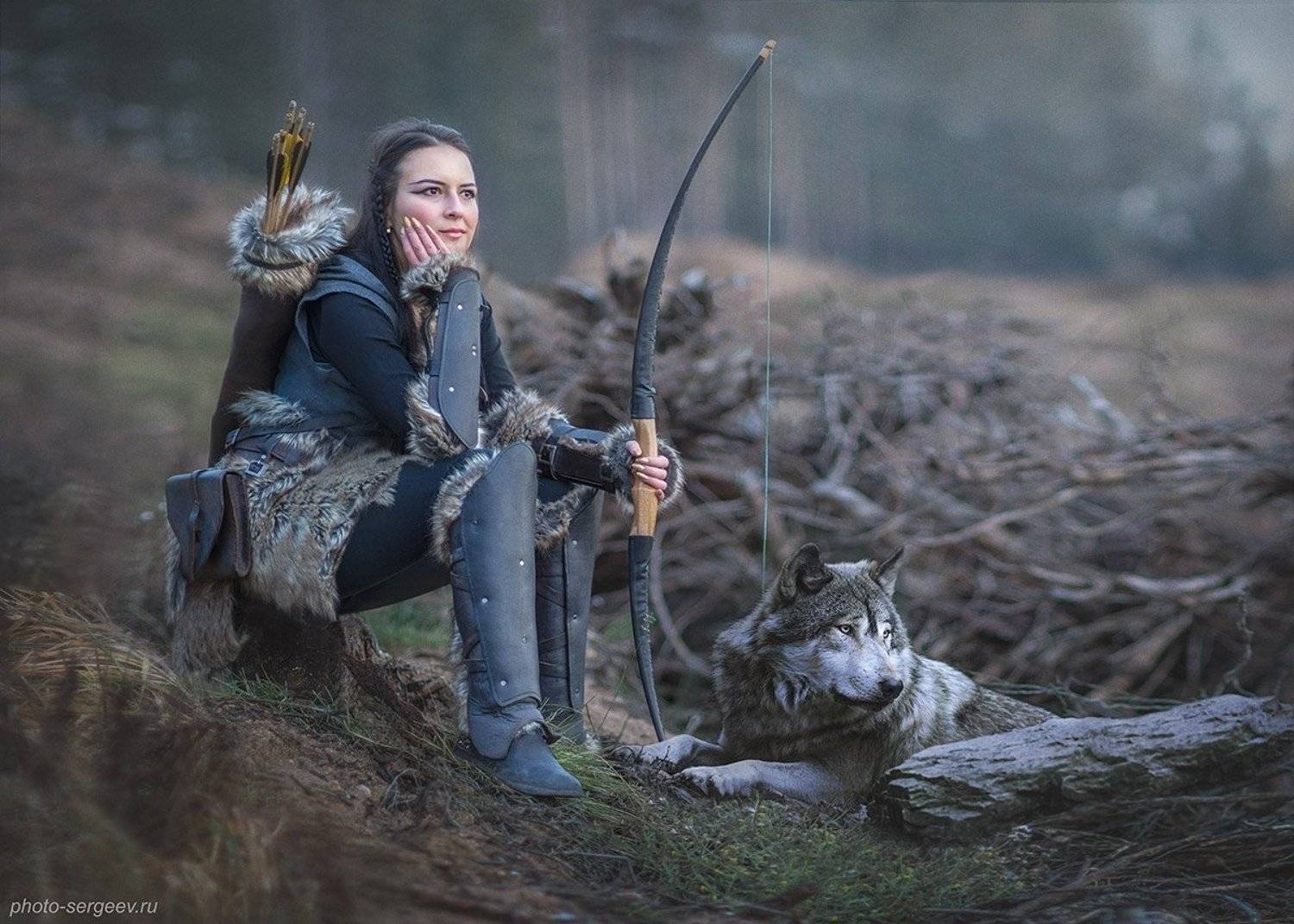 Привал. Автор: Александр Сергеев Девушка-воин, Пленэр, Стилизация, Фото-арт, Фэнтези, Александр Сергеев