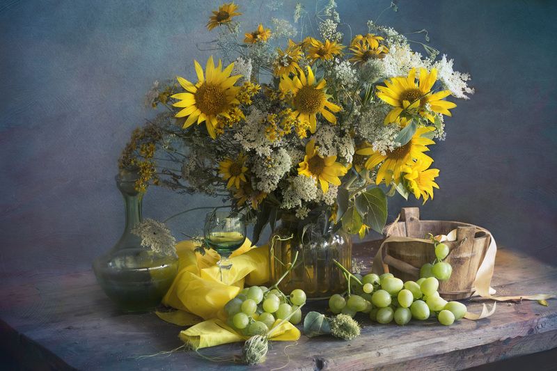 подсолнухи, лето, натюрморт Подсолнухи фото превью