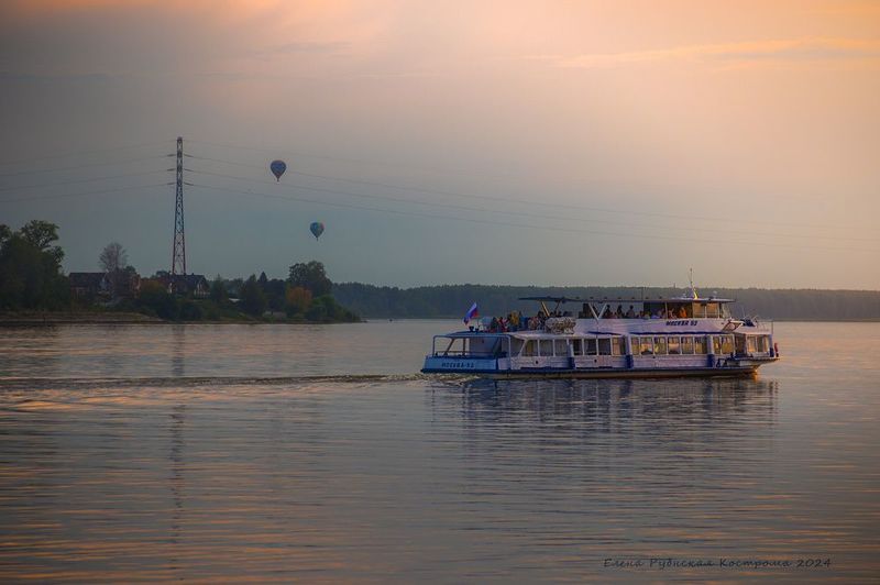кострома, волга, оека, город, мазайские зайцы, моряк, мазайскиезайцы Вечер на Волге фото превью