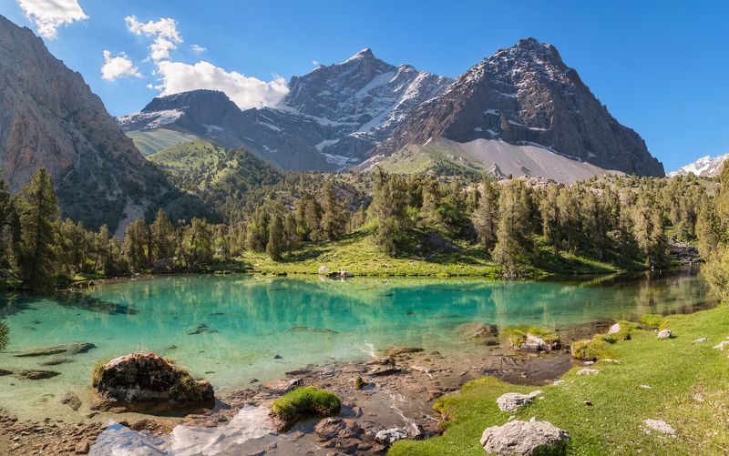 таджикистан, фанские горы, утро, алаудинские озера Фанские горыphoto preview