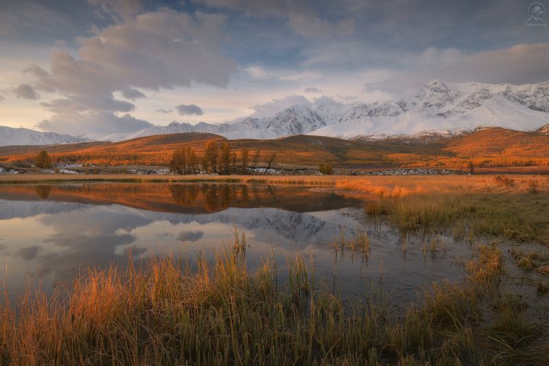 алтай, фототур по алтаю, осень, горы, горный алтай, республика алтай, джангысколь, ештыкель Рассвет на озереphoto preview