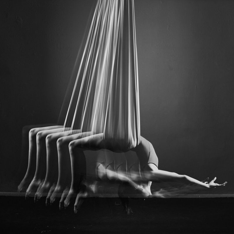 мультиэкспозиция, чб, монохром, гимнастика photo preview