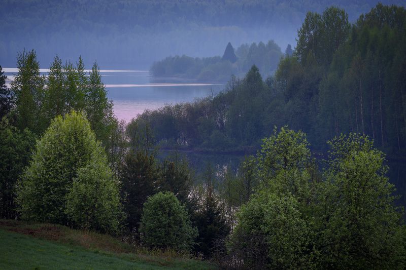 кенозерье, почозеро, архангельская область Утро седоеphoto preview