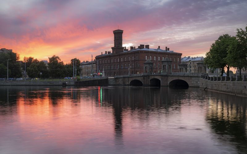 старо-калинкин мост , фонтанка , рассвет , санкт-петербург , питер Утро белых ночейphoto preview