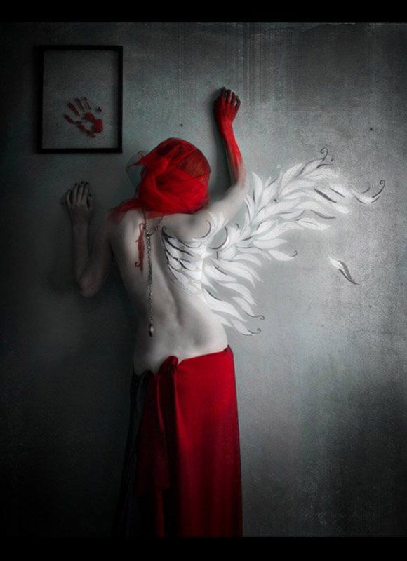 крылья, девушка, красное a.2photo preview