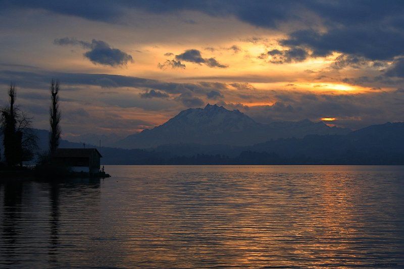 швейцария, alps, swiss, switzerland Одним зимним вечеромphoto preview