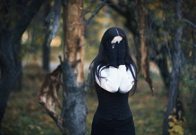 девушка, деревья, молчание, осень, глаз, взгляд Я знаю, вы лжёте. -3-photo preview