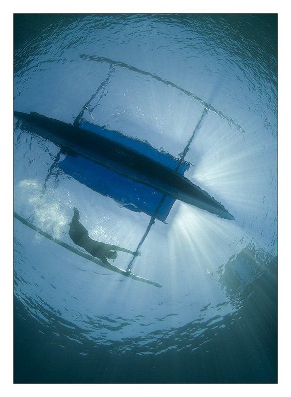 индонезия, сулавеси, бунакен, лодка, девушка, фридайвер Гимнастphoto preview