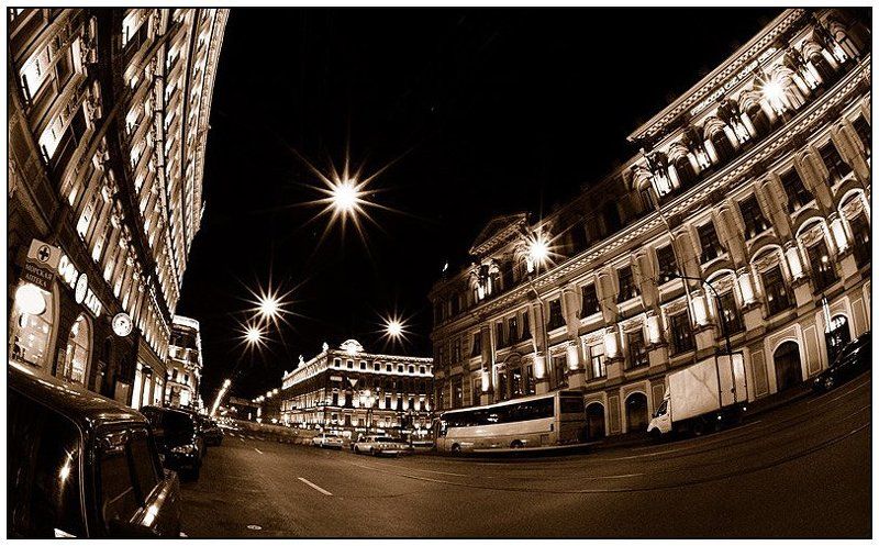 санкт петербург, фишай, ночь, питер, иван исаев Питерские зарисовки фото превью