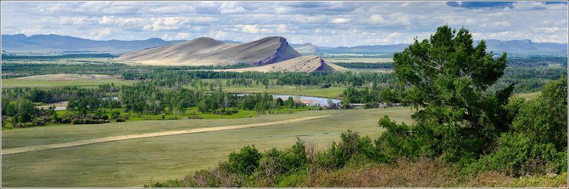 белый, большой, глубокий, голубой, горы, далекий, деревья, долина, зеленый, июс, красивый, лес, луга, облака, панорама, пейзаж, пологий, поляна, природа, путешествия, размер, река, сибирь, степь, сундуки, хакасия, холмы, широкий Долина реки Белый Июсphoto preview