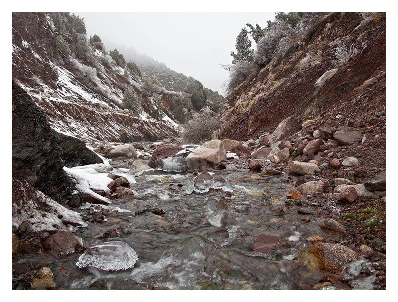 горы, тянь-шань, река Очарование осенней рекиphoto preview