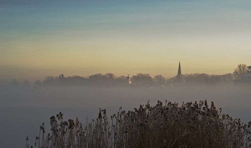 хаапсалу, эстония, вечер, туман, лукьяненко Призрачный город...photo preview