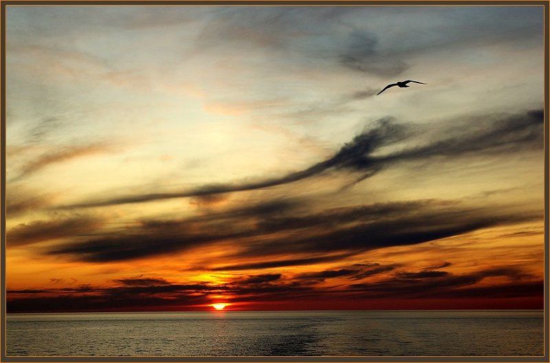 озеро,закат Онежский закатphoto preview