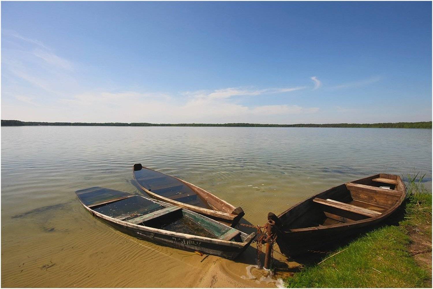 озеро, берег, лодка, шацкие, песочное, Игорь Шевченко