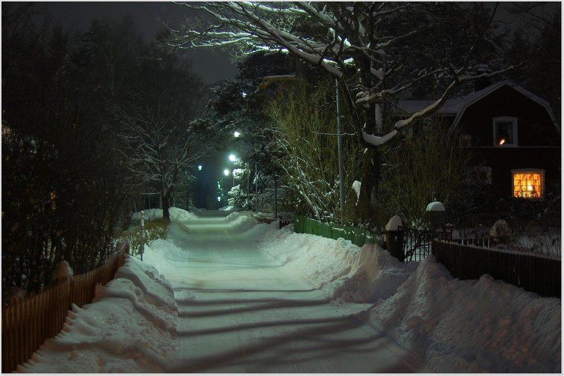 скандинавия,швеция,зима,снег,пейзаж Тихая вечерняя зимняя таинственная...photo preview