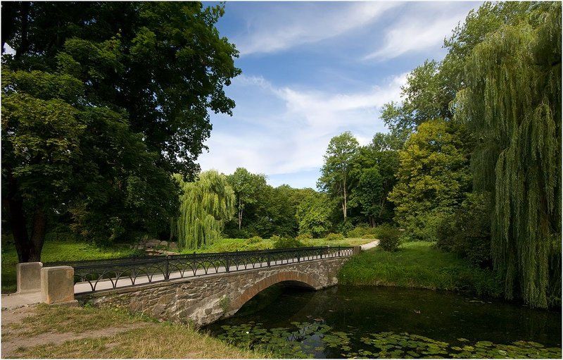 парк, дендропарк, александрия, мостик, пруд Парковый мостикphoto preview
