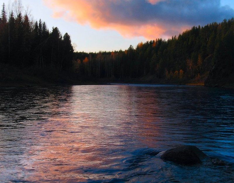 северный урал, большая сосьва, закат Sunset фото превью