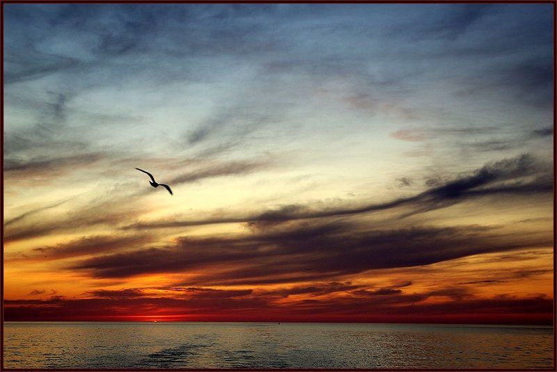 озеро,закат Онежский закат 2photo preview