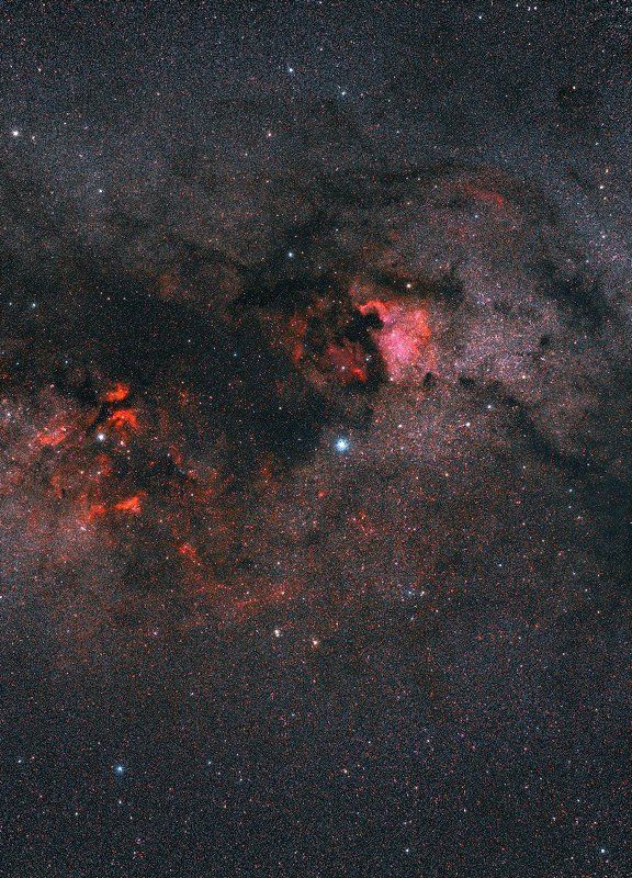 туманность, северная америка, пеликан, созвездие лебедь Ночь Сварогаphoto preview