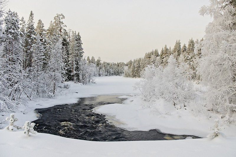 ухта, север, вода, река, снег, зима Дыхание зимыphoto preview