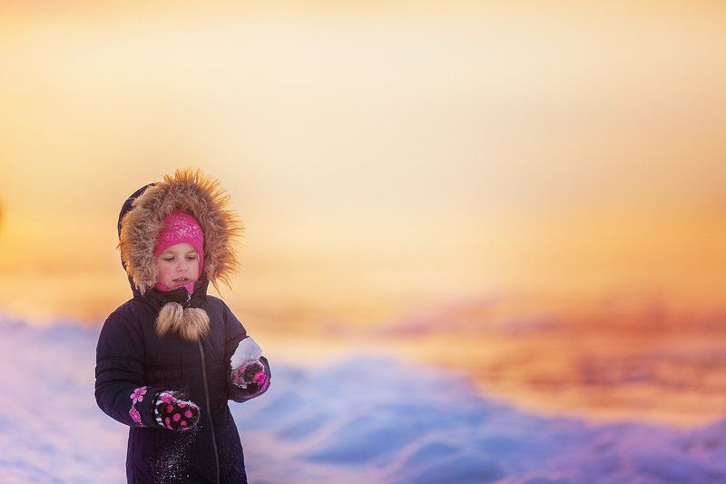 зима, снег, девочка, мороз Зимаphoto preview