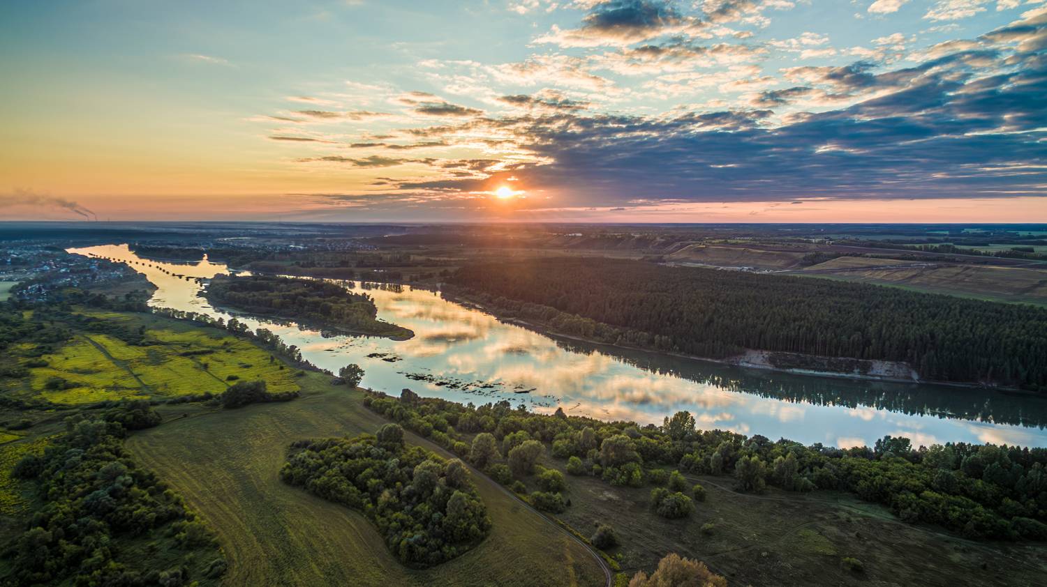 Закат на Бии. Автор: Вячеслав Татаркин река бия, закат на бии, Вячеслав Татаркин
