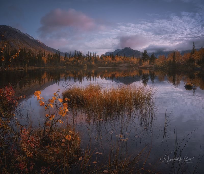 хибины,осень,озеро,закат,вечер Осенние Хибины... фото превью