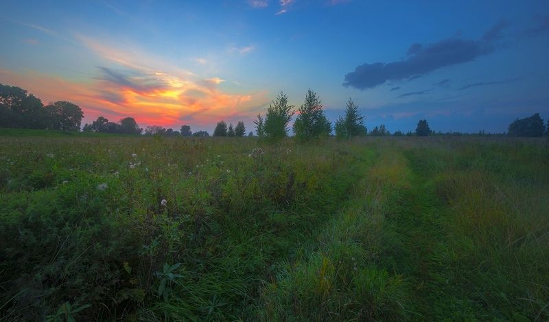 пейзаж, вечер Жар-птица осень к нам летитphoto preview