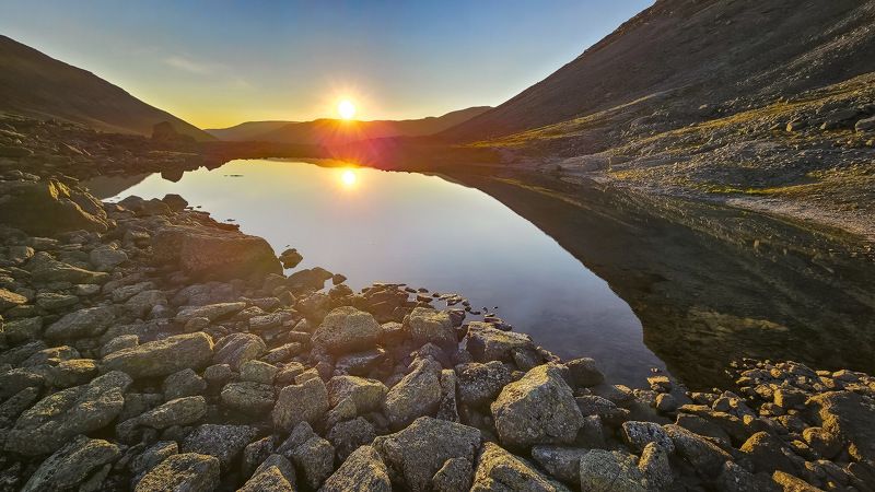 Хиьины, рассвет, горы, утро в горах утро в Хибинахphoto preview