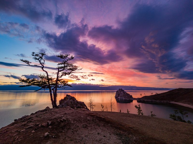 байкал, ольхон, мобильная фотография Закат у Шаманки.photo preview
