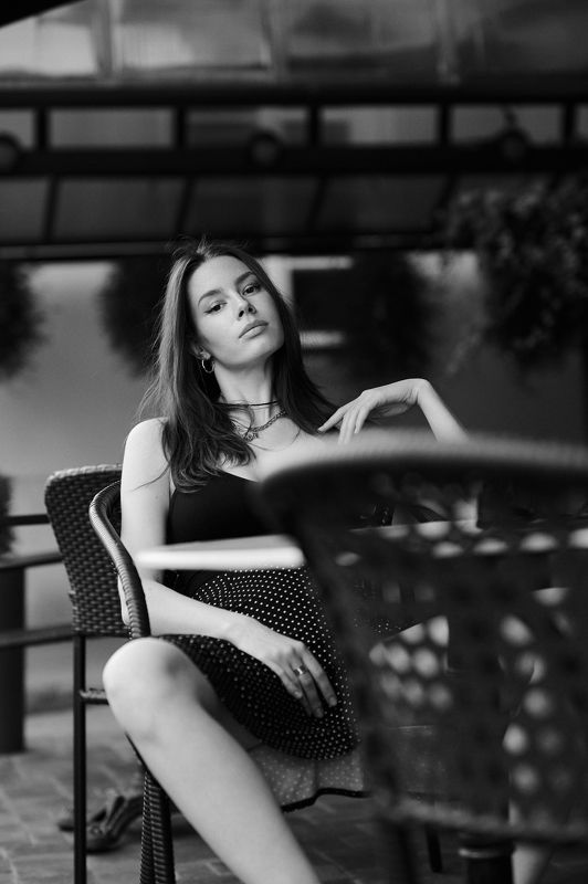 девушка, чб, черно-белое, BW, girl, woman, sammer Конец лета фото превью