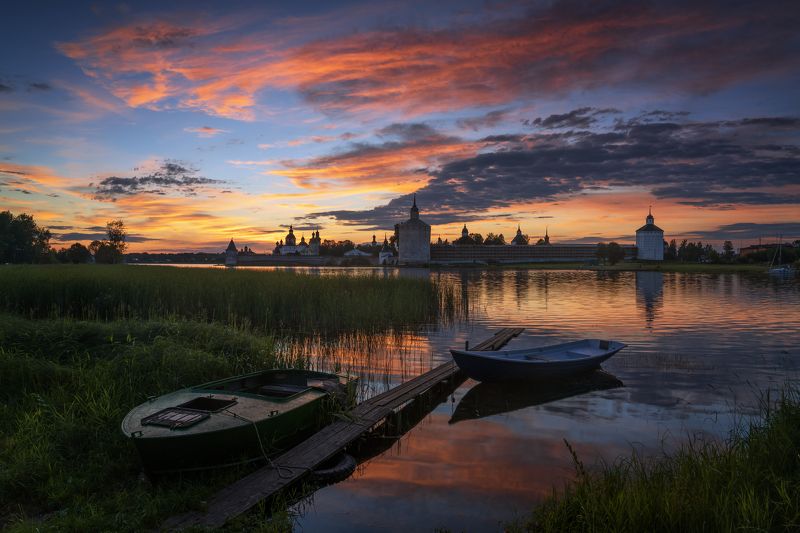 кирилло-белозерский монастырь, кириллов, вологодская область, вечер, небо Закатная феерияphoto preview