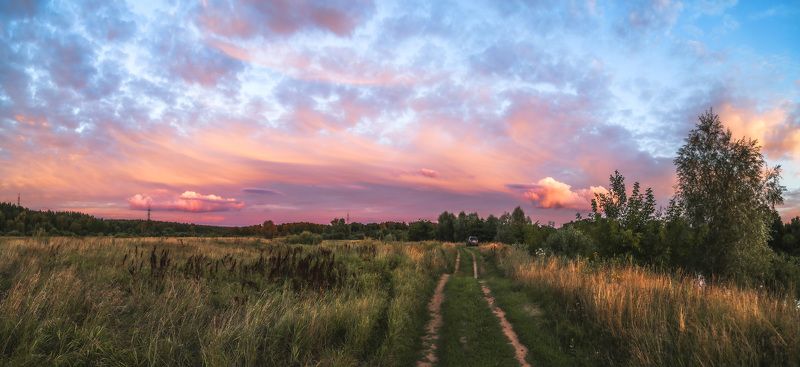 Владимир, природа России Розовый закатphoto preview