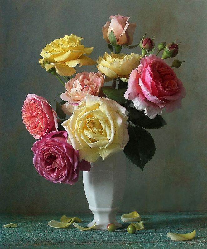 натюрморт, цветы, розы, лето, марина филатова Что шепчут розы по утру… фото превью