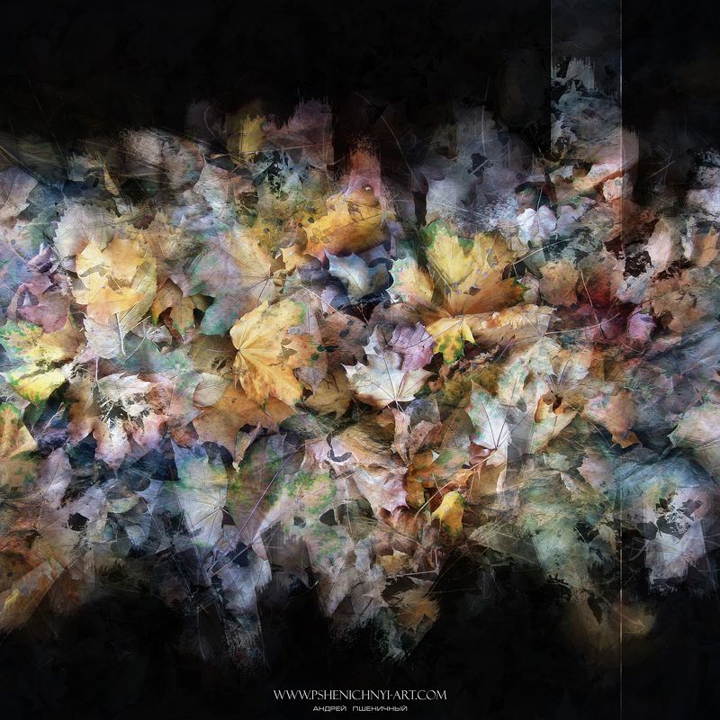 Отпечатки осенней листвы фото превью