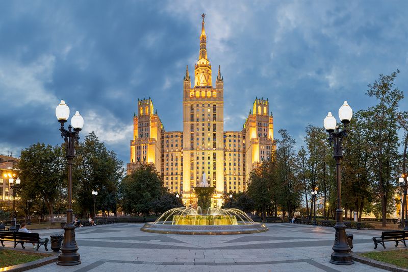 высотка, на, Баррикадной,  здание, Кудринской, площади, Москва, Россия,  high-rise, on, Barrikadnaya, building, Kudrinskaya Square, Moscow, Russia Высотное здание на Кудринской площадиphoto preview