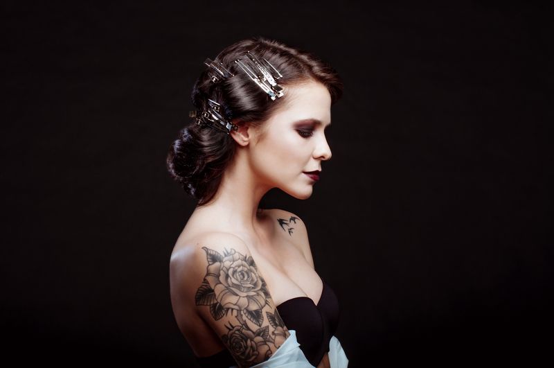 beautiful, beauty, black, eyes, face, girl, hair, model, studio Beautifulphoto preview