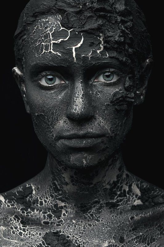 girl, portrait, black, Crackedphoto preview