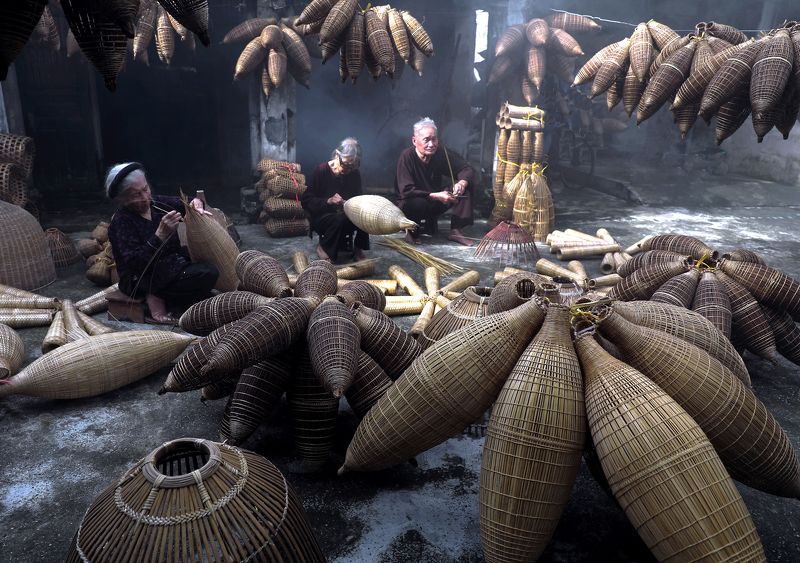 #travel, #tradional Bamboo fish trapphoto preview