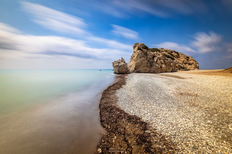 кипр, пляж, афродита, длинная выдержка, море, скалы, длинная выдержка Пляж Афродитыphoto preview