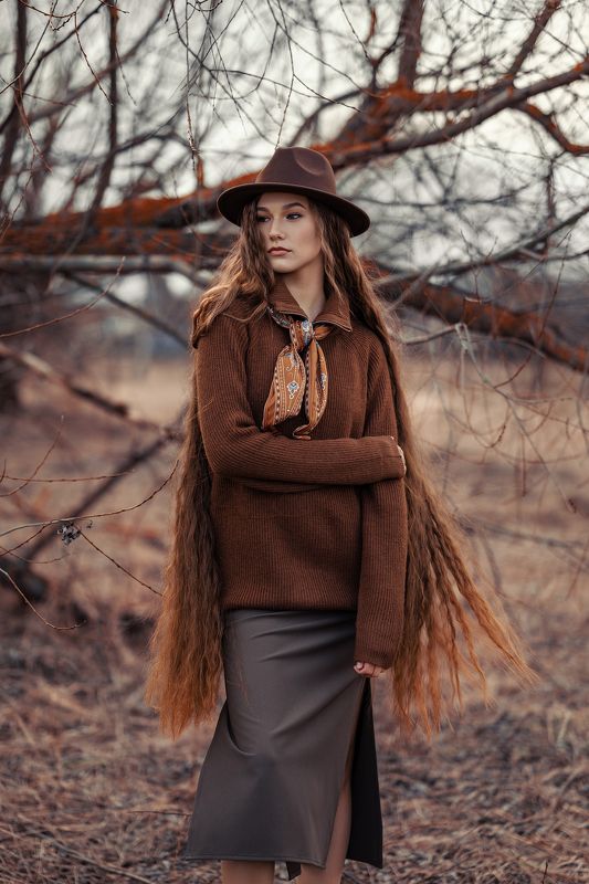 портрет, девушка, цвет, весна, природа, волосы Ангелина фото превью