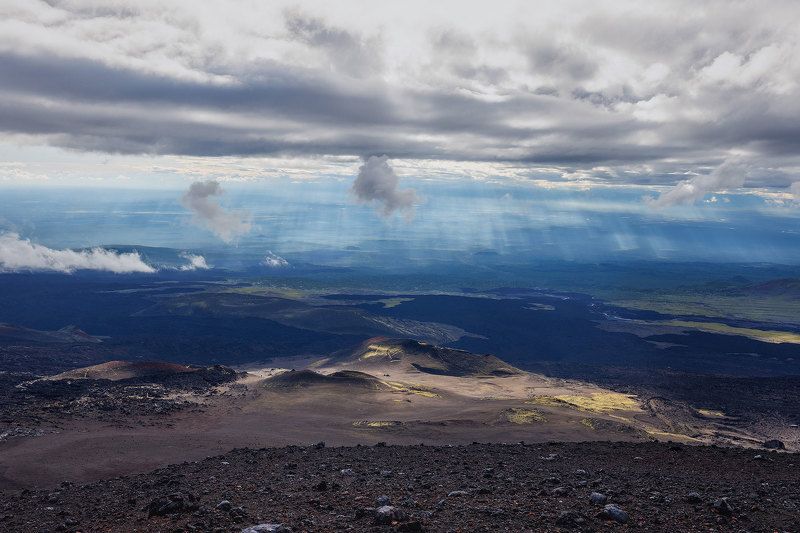 Камчатка. Вид на долину с прорыва Набоко фото превью