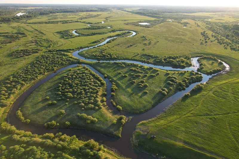 дрон квадрокоптер река Речко-зигзагиphoto preview