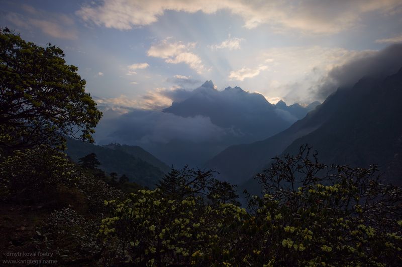 пейзажемагьё, пейзаж-как-виденье Таинство вечерних Гималаев …photo preview