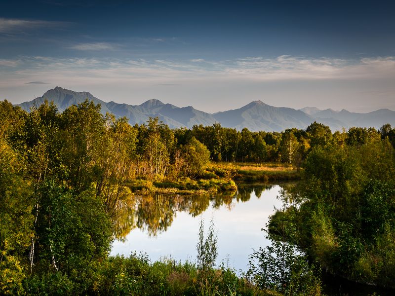 природа камчатского края ,река грешная,село пущино ...photo preview